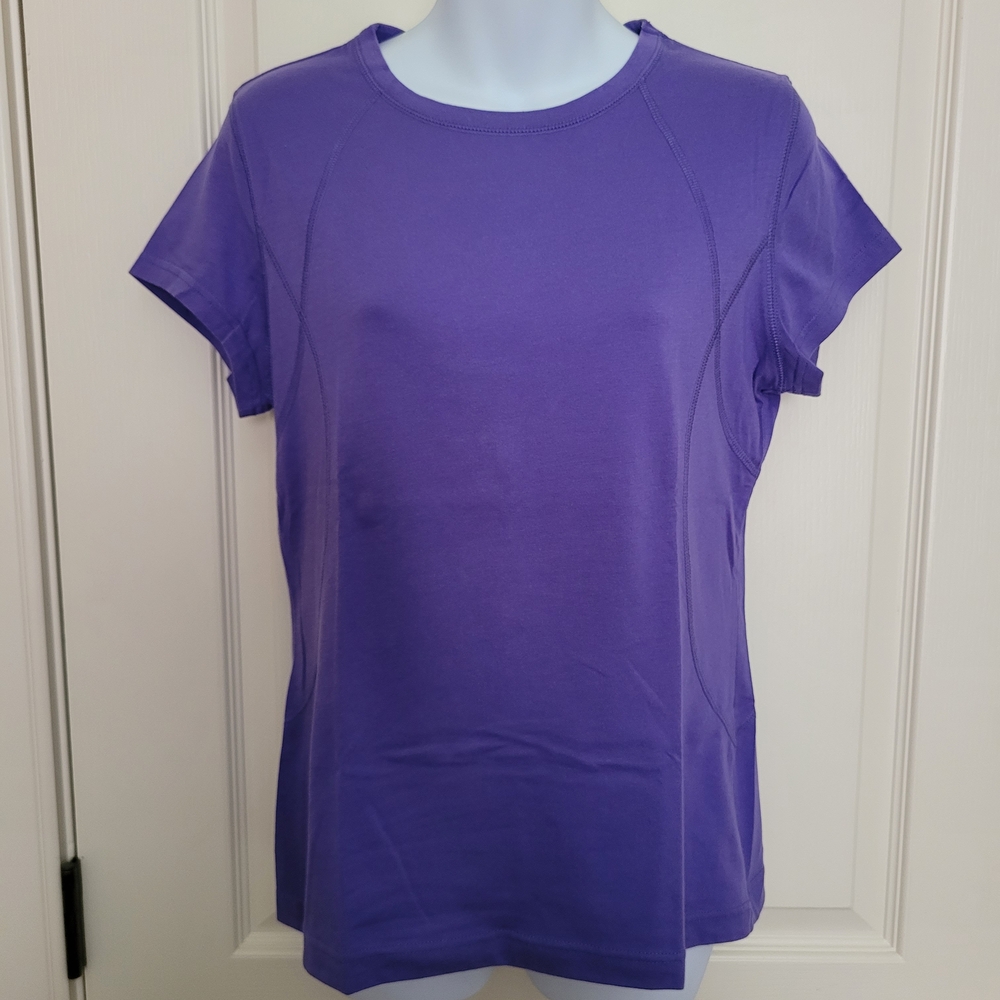 💰 (3 For $15) Tek Gear Purple Athletic Top, Sz M, EUC